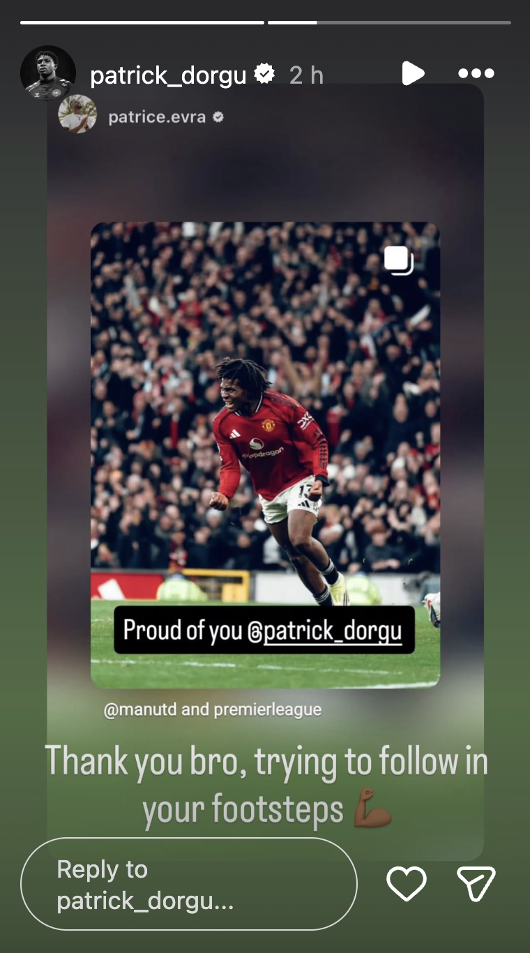 Patrick Dorgu sends powerful 9-word message to Manchester United legend ...